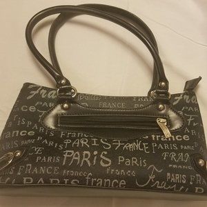 Paris France handbag black & white
